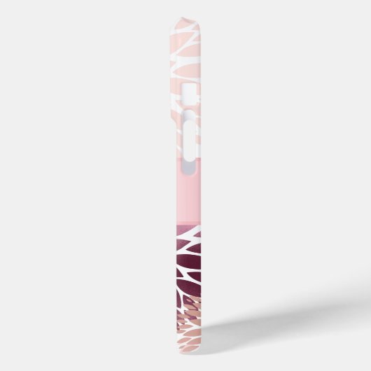 Stijlvolle Chic Pink Floral Case-Mate iPhone Case (Achterkant / Links)