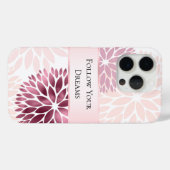 Stijlvolle Chic Pink Floral Case-Mate iPhone Case (Achterkant (horizontaal))