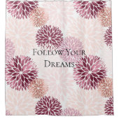 Stijlvolle Chic Pink Floral Douchegordijn (Voorkant)