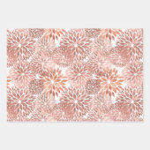 Stijlvolle Chic Pink Floral Inpakpapier Vel (Voorkant 3)