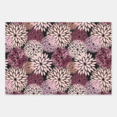 Stijlvolle Chic Pink Floral Inpakpapier Vel (Voorkant 2)