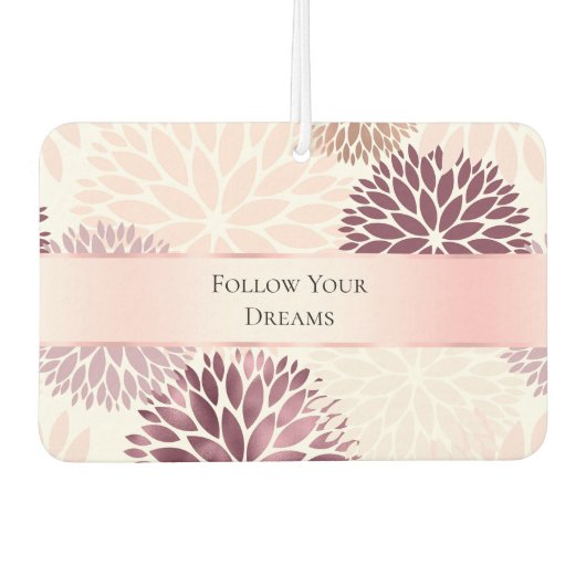 Stijlvolle Chic Pink Floral Luchtverfrisser (Voorkant)