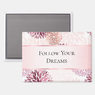 Stijlvolle Chic Pink Floral Magneet