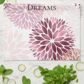 Stijlvolle Chic Pink Floral Theedoek (Gevouwen)