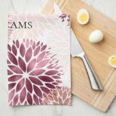 Stijlvolle Chic Pink Floral Theedoek (Quarter Fold)