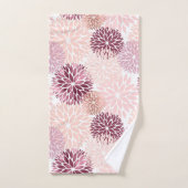 Stijlvolle Chic Pink Floral Vrijgezellenfeest Bad Handdoek (Handdoek)