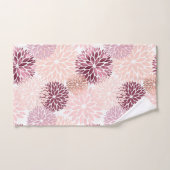 Stijlvolle Chic Pink Floral Vrijgezellenfeest Bad Handdoek (Handdoek)