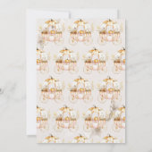 Stijlvolle Chic pompoen Carriage Baby shower Kaart (Achterkant)