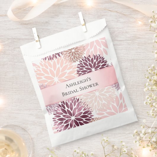 Stijlvolle Chic Roze Bloem Bedankzakje (Geknipt)