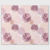Stijlvolle Chic Roze Bloem Cadeaupapier (Vlak)