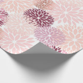 Stijlvolle Chic Roze Bloem Cadeaupapier (Hoek)