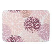 Stijlvolle Chic Roze Bloemrijke Bruids-Shower Badmat (Voorkant)