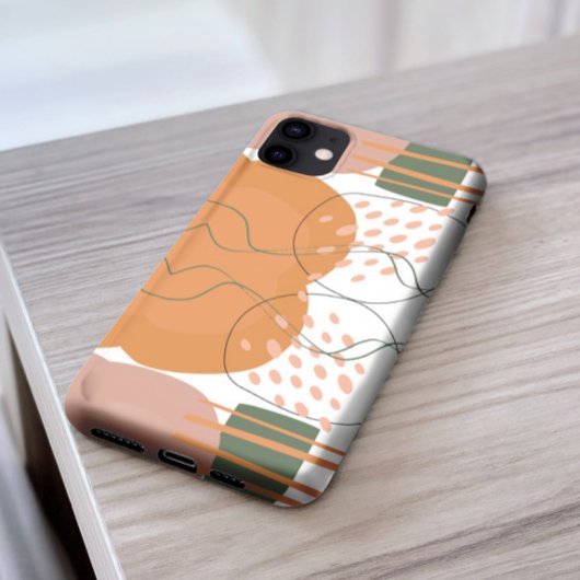 Stijlvolle chic Roze groene Abstract patroon esthe Case-Mate iPhone Case