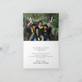 Stijlvolle Chic Script Afstudeerhoed Foto Afgestud Bedankkaart (Binnen)