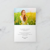 Stijlvolle Chic Script Afstudeerhoed Foto Afgestud Bedankkaart (Binnen)