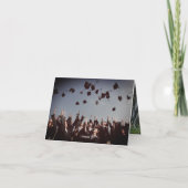 Stijlvolle Chic Script Gradup Afstuderen foto Bedankkaart (Achterkant)