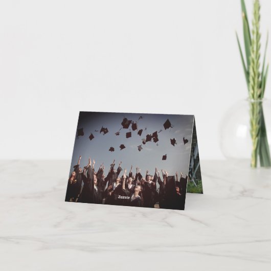 Stijlvolle Chic Script Gradup Afstuderen foto Bedankkaart (Achterkant)