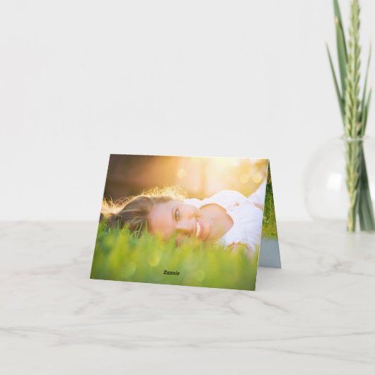 Stijlvolle Chic Script Gradup Afstuderen foto Bedankkaart (Achterkant)