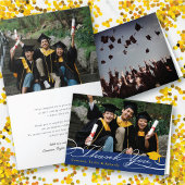 Stijlvolle Chic Script Gradup Afstuderen foto Bedankkaart