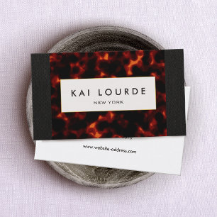 Stijlvolle Chic Tortoise Shell Interior Designer Visitekaartje