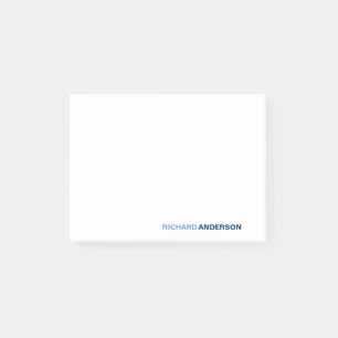 Stijlvolle Chic Trendy Cute Blue Ombre Bold Font N Post-it® Notes