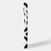 Stijlvolle Chic Zwart Ivoor Diamant Ikat Monogram Case-Mate iPhone Case (Achterkant / Links)