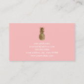 Stijlvolle  chick gouden ananas make-up artiest visitekaartje (Achterkant)