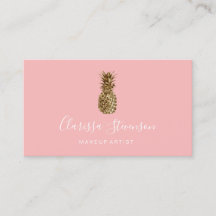 Stijlvolle chick gouden ananas make-up artiest