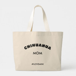 Stijlvolle Chihuahua Dog Mam Bag Minimalist Bold Grote Tote Bag