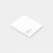 Stijlvolle Chihuahua: gepersonaliseerde lijnkunst Post-it® Notes (Schuin)
