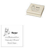 Stijlvolle Chihuahua: gepersonaliseerde lijnkunst  Rubberstempel (Gestempeld)