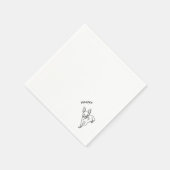 Stijlvolle Chihuahua: gepersonaliseerde lijnkunst Servet (Hoek)