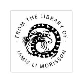 Stijlvolle Chinese Dragon Custom uit de bibliothee Zelfinktende Stempel (Design)