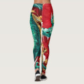 Stijlvolle Chinese Dragon Graphic Leggings (Achterkant)