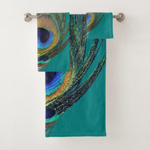 Stijlvolle chique blauw groen Blauwgroen pauwenvee