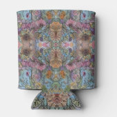 Stijlvolle chique bloementuin Waterverf schilderij Blikjeskoeler (Achterkant)