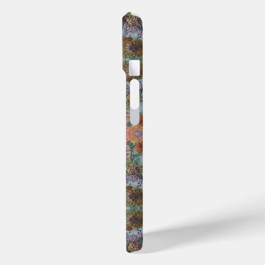 Stijlvolle chique bloementuin Waterverf schilderij Case-Mate iPhone Case (Achterkant / Links)