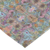 Stijlvolle chique bloementuin Waterverf schilderij Korte Tafelloper (Hoek)