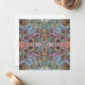 Stijlvolle chique bloementuin Waterverf schilderij Notitiekaartje (Voorkant / Achterkant in situ)