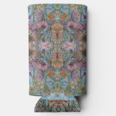 Stijlvolle chique bloementuin Waterverf schilderij Seltzer Blikjeskoeler (Achterkant)