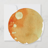 Stijlvolle Chique Boho Burnt Sinaasappel Waterverf Kaart (Achterkant)