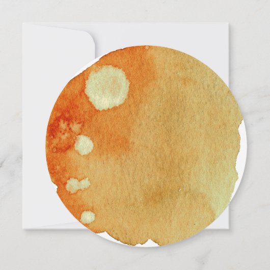 Stijlvolle Chique Boho Burnt Sinaasappel Waterverf Kaart (Achterkant)