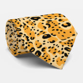 Stijlvolle Chique Faux Cheetah Dierenprint Stropdas (Opgerold)