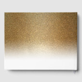 Stijlvolle Chique gouden glitter elegante bruiloft Gastenboek (Achterkant)