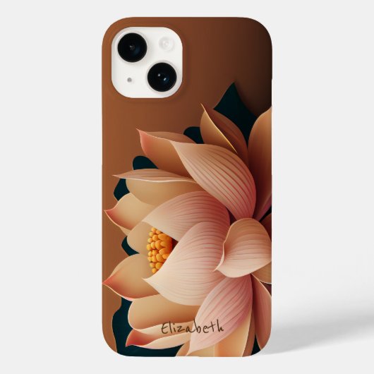Stijlvolle chique lotusbloem Case-Mate iPhone case (Achterkant)