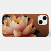 Stijlvolle chique lotusbloem Case-Mate iPhone case (Achterkant (horizontaal))