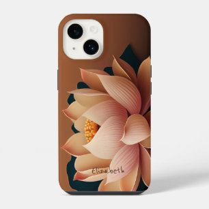 Stijlvolle chique lotusbloem iPhone 14 hoesje
