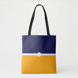 Stijlvolle chique moderne marine blauw geel kleure tote bag