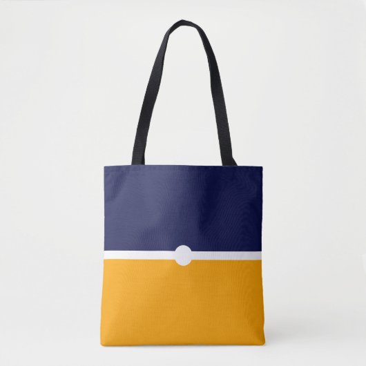 Stijlvolle chique moderne marine blauw geel kleure tote bag (Voorkant)
