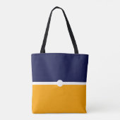 Stijlvolle chique moderne marine blauw geel kleure tote bag (Achterkant)
